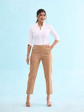 Load image into Gallery viewer, Go Colors Beige Woven Cotton Stretch Chino Pants
