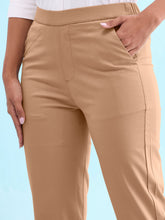 Load image into Gallery viewer, Go Colors Beige Woven Cotton Stretch Chino Pants
