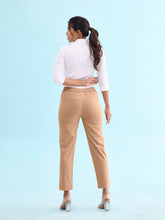 Load image into Gallery viewer, Go Colors Beige Woven Cotton Stretch Chino Pants

