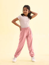 Load image into Gallery viewer, Go Colors Baby Pink Cotton Joggers
