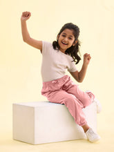 Load image into Gallery viewer, Go Colors Baby Pink Cotton Joggers
