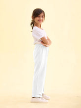 Load image into Gallery viewer, Go Colors White Cotton Stretch Track Pant
