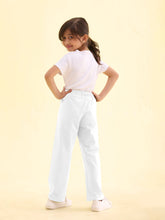 Load image into Gallery viewer, Go Colors White Cotton Stretch Track Pant

