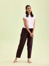 Load image into Gallery viewer, Go Colors Black Woven Viscose Printed Lounge Pants
