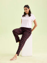 Load image into Gallery viewer, Go Colors Black Woven Viscose Printed Lounge Pants
