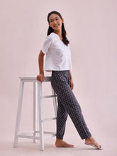 Load image into Gallery viewer, Go Colors Black Woven Viscose Printed Lounge Pants
