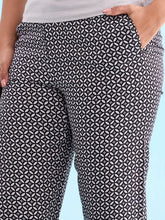 Load image into Gallery viewer, Go Colors Black Woven Viscose Printed Lounge Pants
