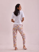 Load image into Gallery viewer, Go Colors White Woven Viscose Printed Lounge Pants
