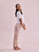 Load image into Gallery viewer, Go Colors White Woven Viscose Printed Lounge Pants
