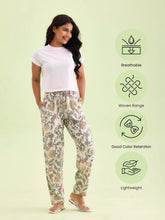 Load image into Gallery viewer, Go Colors White Woven Viscose Printed Lounge Pants
