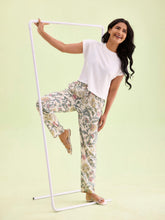 Load image into Gallery viewer, Go Colors White Woven Viscose Printed Lounge Pants
