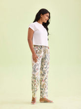 Load image into Gallery viewer, Go Colors White Woven Viscose Printed Lounge Pants
