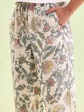 Load image into Gallery viewer, Go Colors White Woven Viscose Printed Lounge Pants
