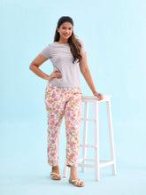 Load image into Gallery viewer, Go Colors White Woven Viscose Printed Lounge Pants

