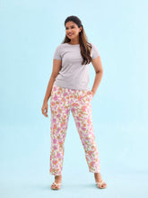Load image into Gallery viewer, Go Colors White Woven Viscose Printed Lounge Pants
