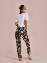 Load image into Gallery viewer, Go Colors Black Cotton Knit Printed Lounge Pants

