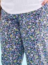 Load image into Gallery viewer, Go Colors Black Cotton Knit Printed Lounge Pants
