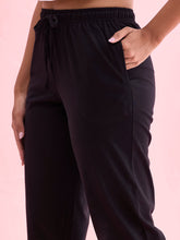 Load image into Gallery viewer, Go Colors Black Cotton Knit Lounge Pants

