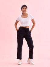 Load image into Gallery viewer, Go Colors Black Cotton Knit Lounge Pants

