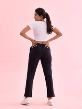 Load image into Gallery viewer, Go Colors Black Cotton Knit Lounge Pants
