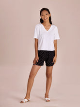 Load image into Gallery viewer, Go Colors Black Woven Viscose Printed Lounge Shorts
