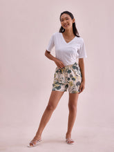 Load image into Gallery viewer, Go Colors White Woven Viscose Printed Lounge Shorts
