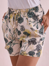 Load image into Gallery viewer, Go Colors White Woven Viscose Printed Lounge Shorts

