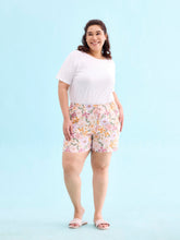 Load image into Gallery viewer, Go Colors White Woven Viscose Printed Lounge Shorts
