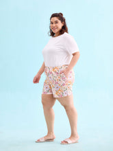 Load image into Gallery viewer, Go Colors White Woven Viscose Printed Lounge Shorts
