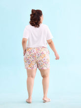 Load image into Gallery viewer, Go Colors White Woven Viscose Printed Lounge Shorts
