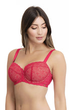 Load image into Gallery viewer, Amante Ultimo Heritage Lace Padded Wired Bra - True Red With Sesame

