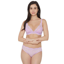 Load image into Gallery viewer, Wacoal Essential Lace Non Padded Non Wired 3/4th cup Bridal Wear Lace Bralette - Lavender I10364

