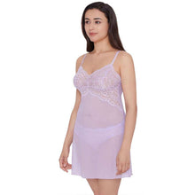 Load image into Gallery viewer, Wacoal Essential Lace Non Padded Non Wired Bridal Wear Lace Babydoll Chemise - Lavender I14364
