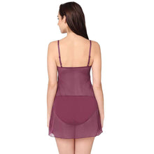 Load image into Gallery viewer, Wacoal Essential Lace Non Padded Non Wired Bridal Wear Lace Babydoll Chemise - Purple I14364
