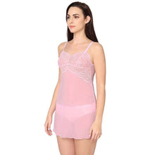 Load image into Gallery viewer, Wacoal Essential Lace Non Padded Non Wired Bridal Wear Lace Babydoll Chemise - Pink I14364
