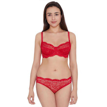 Load image into Gallery viewer, Wacoal Essential Lace Low Waist Low Coverage Bridal Wear Lace Bikini Panty - Red I43364
