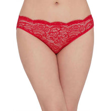 Load image into Gallery viewer, Wacoal Essential Lace Low Waist Low Coverage Bridal Wear Lace Bikini Panty - Red I43364
