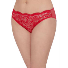 Load image into Gallery viewer, Wacoal Essential Lace Low Waist Low Coverage Bridal Wear Lace Bikini Panty - Red I43364
