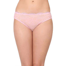 Load image into Gallery viewer, Wacoal Essential Lace Low Waist Low Coverage Bridal Wear Lace Bikini Panty - Light Pink I43364
