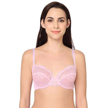 Load image into Gallery viewer, Wacoal Essential Lace Non Padded Wired Full Cup Bridal Wear Lace Bra Full Support Bra - Light Pink I51364

