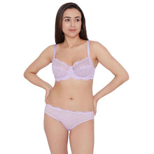 Load image into Gallery viewer, Wacoal Essential Lace Non Padded Wired Full Cup Bridal Wear Lace Bra Full Support Bra - Lavender I55364
