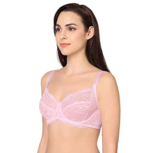 Load image into Gallery viewer, Wacoal Essential Lace Non Padded Wired Full Cup Bridal Wear Lace Bra Full Support Bra - Light Pink I55364
