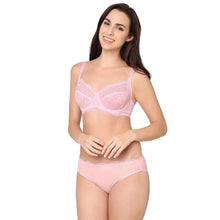 Load image into Gallery viewer, Wacoal Essential Lace Non Padded Wired Full Cup Bridal Wear Lace Bra Full Support Bra - Light Pink I55364
