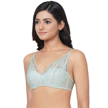 Load image into Gallery viewer, Wacoal Evy Lace Padded Wired 3/4th Coverage Lacy Bralette Bra - Mint Green IAB131
