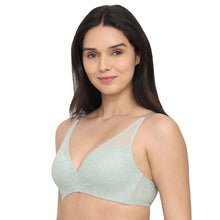Load image into Gallery viewer, Wacoal Emma Lace Padded Non-wired 3/4th Cup Bridal Wear Medium coverage Lace Bra - Green IAB317
