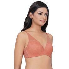 Load image into Gallery viewer, Wacoal Emma Lace Padded Non-wired 3/4th Cup Bridal Wear Medium coverage Lace Bra - Rust IAB317

