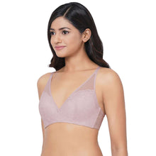 Load image into Gallery viewer, Wacoal Emma Lace Padded Non-wired 3/4th Cup Bridal Wear Medium coverage Lace Bra - Light Purple IAB317
