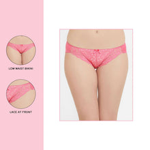 Load image into Gallery viewer, Wacoal Mystique Low Waist Medium Coverage Bridal Wear Lace Bikini Panty - Pink IAP155
