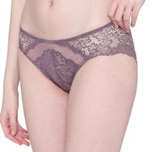 Load image into Gallery viewer, Wacoal Emma Lace Low Waist Medium Coverage Bridal Wear Lace Bikini Panty - Purple IAP317
