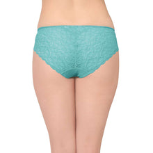 Load image into Gallery viewer, Wacoal Plush Desire Low Waist Medium Coverage Bridal Wear Lace Bikini Panty - Blue IAS090
